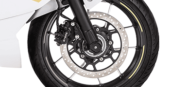 FRONT BIGGER DISC WITH DUAL CHANNEL ABS